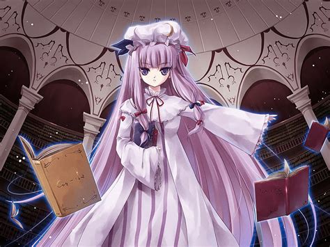Patchouli Knowledge Dress Purple Hair Book Ribbons Sexy Cute