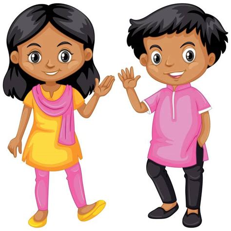 Royalty Free Cute Indian Boys Pictures Clip Art Vector
