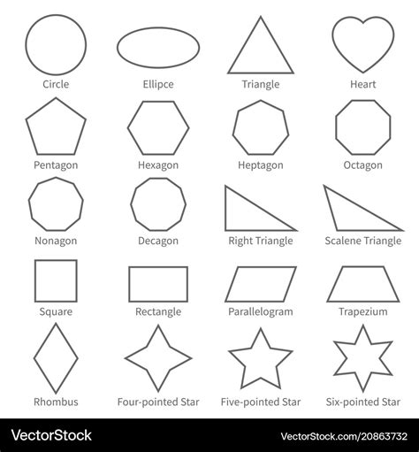 Geometric Shapes Design Black And White Examples And Forms