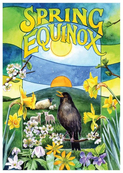 Spring Equinox Card Celtic Wheel Of The Year Etsy Spring Equinox
