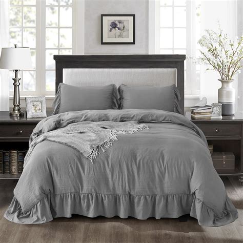comforter sets queen gray purple homechoice homechoice brise 7 piece brise double color ruffled