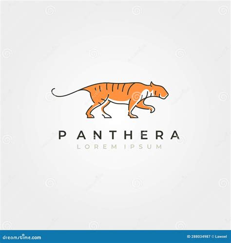 Panthera Tigris Tiger Icon Logo Vector Symbol Illustration Design