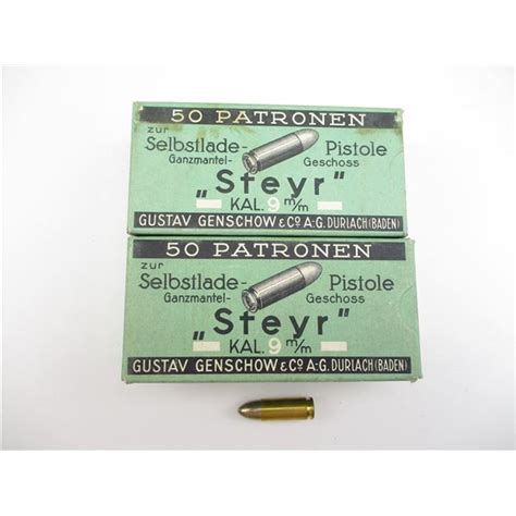 Military Geco 9mm Steyr Ammo Lot Switzers Auction And Appraisal Service