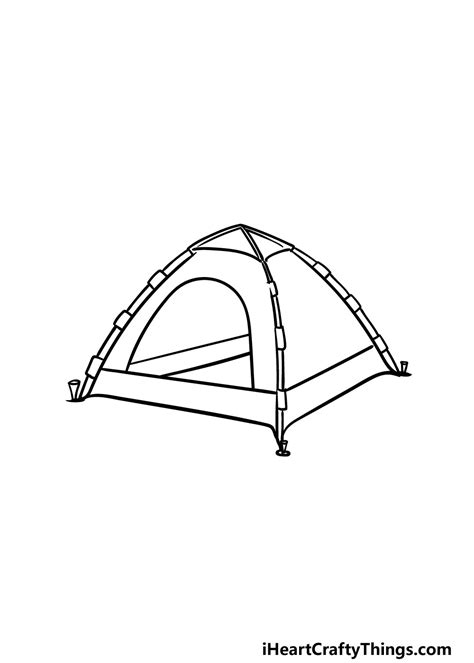 How To Draw A Camping Tent