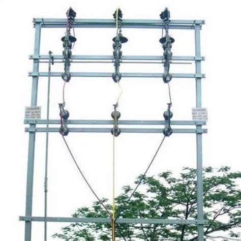 Mild Steel 2 Poles Ms Double Pole Structure For Electrical Industry