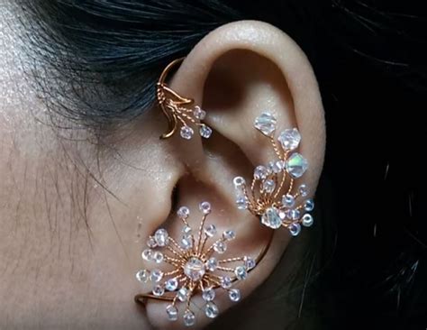 Gorgeous Wire Wrapped Crystal Ear Cuff Tutorial The Beading Gem