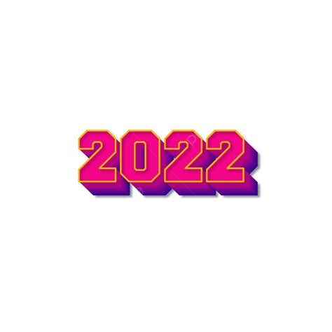 Diseño De Efecto De Texto 2022 Colorido Para La Celebración Del Año