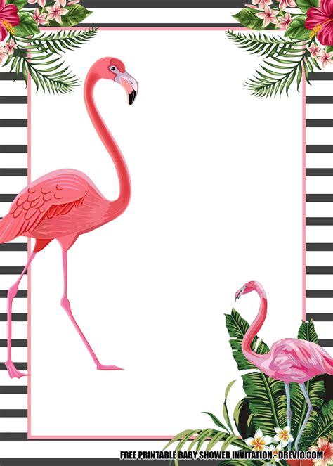 16 Free Flamingo Invitations Templates Downloadable For Any