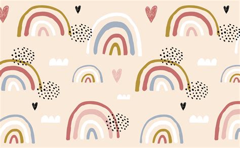 Boho Rainbow Desktop Retro Wallpapers Wallpaper Cave