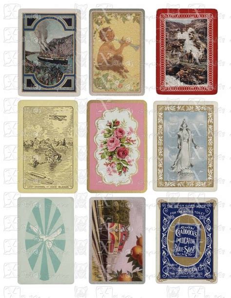 Vintage Playing Cards Miscellaneous Backs 85 X By