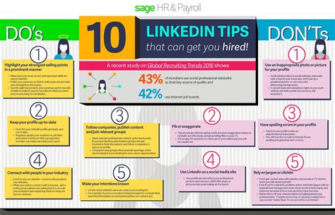 Infographic 10 Linkedin Tips That Can Get You Hired Linkedin Tips