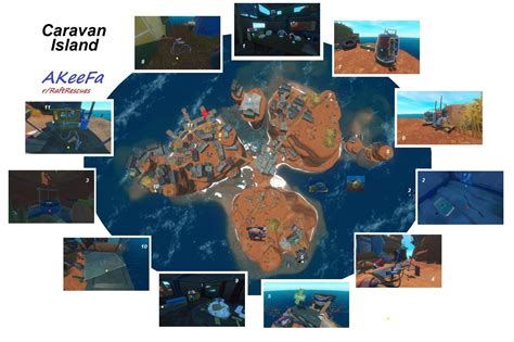 Detailed Caravan Island Map With Bp Notes And Item Locations R