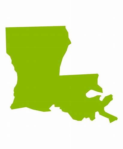 Louisiana Map North America Outline Vector Clipart