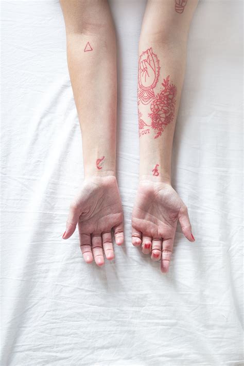 An Art Directors Light Natural Mix In Barcelona Red Tattoos Red