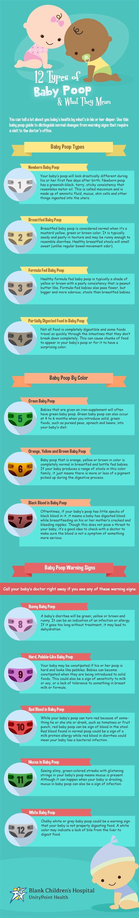 12 Types Of Baby Poop What They Mean Infographic Gambaran