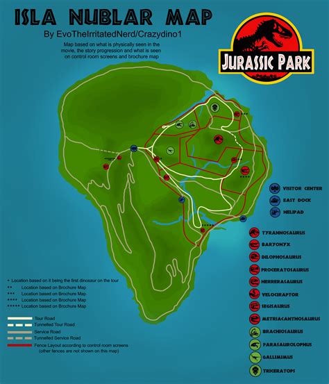 Map Of Isla Nublar As Of Jurassicpark My Xxx Hot Girl