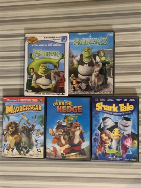 Lotto Dvd Usati Dreamworks Spirit Shark Tale Shrek 2 Shrek 3d Over