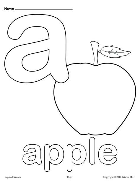 Letter A Coloring Pages 3 Printable Alphabet Coloring Pages