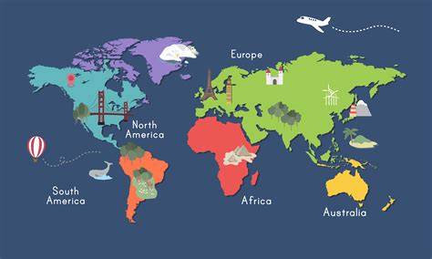 Illustration of world map isolated - Download Free Vectors ...