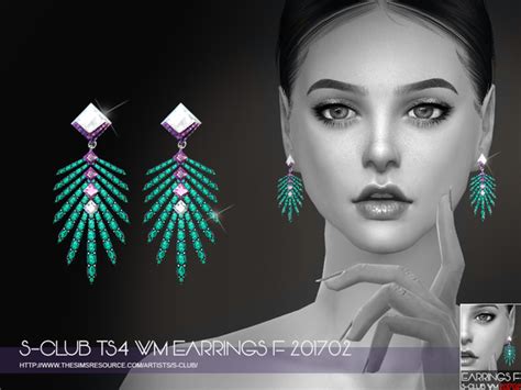 Feather Earrings The Sims 4 P1 Sims4 Clove Share Asia Tổng Hợp