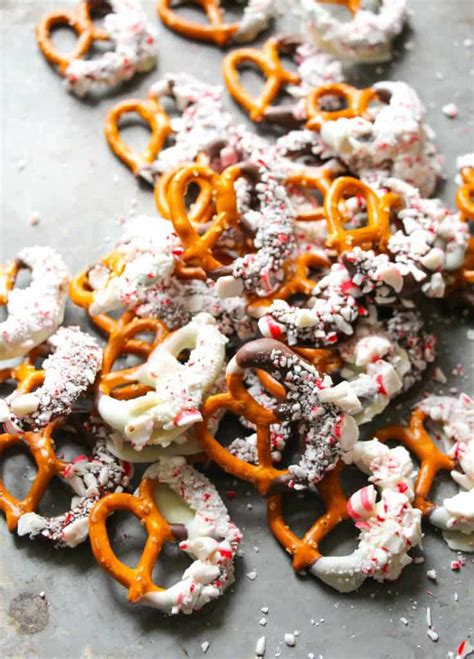 Peppermint Bark Dipped Pretzels Layers Of Happiness