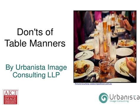 Donts Of Table Manners