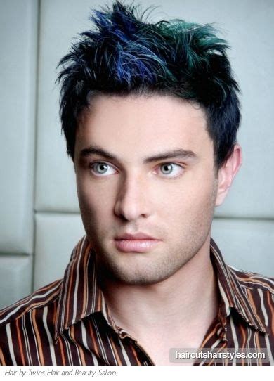 Mens Take On The Colorful Dip Dye Hair Effect Mens Hair