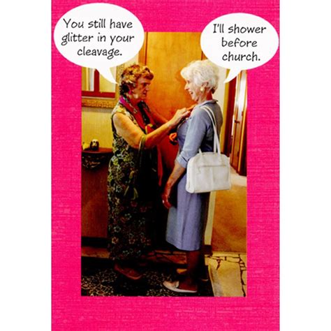 Nobleworks Funny Happy Birthday Greeting Card Retro Old Woman Humor Notecard Talk Bubbles
