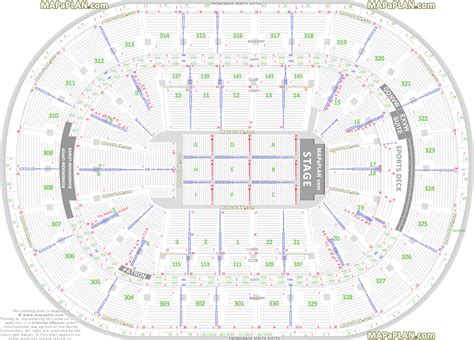 Boston Td Garden Seating Chart Detailed Seat And Row Numbers End Stage