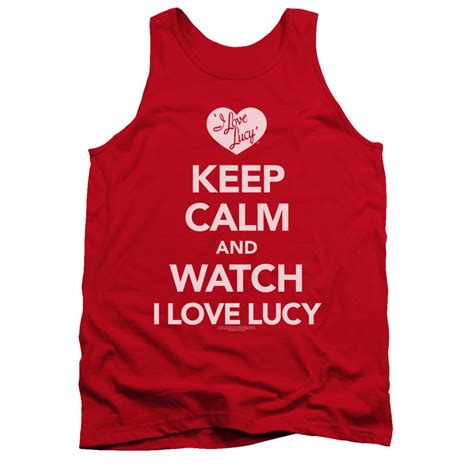 I Love Lucy Tank Top Keep Calm And Watch Red Tanktop I Love Lucy Keep