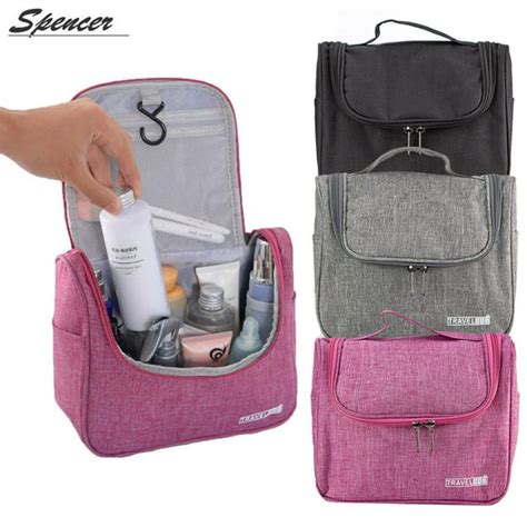 spencer spencer waterproof travel toiletry bag with hanging hook storage case cosmetic