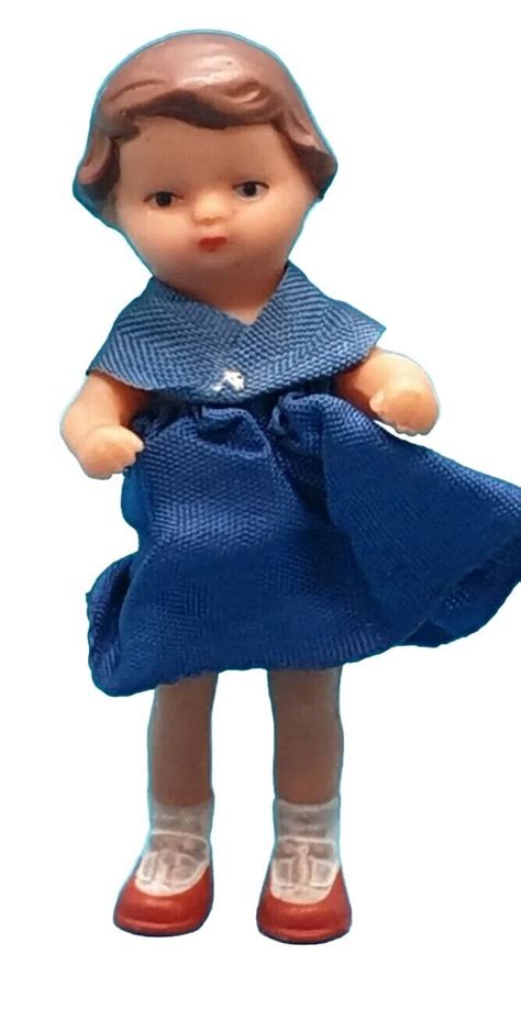 vtg german ari rubber doll girl dollhouse 3 1 2 ebay