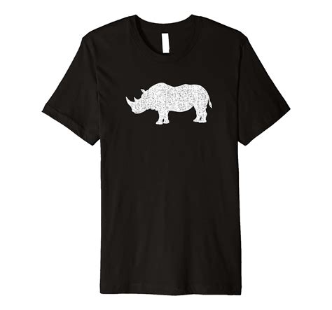 Distressed Rhinoceros Or Rhino Graphic T Shirt Clothing