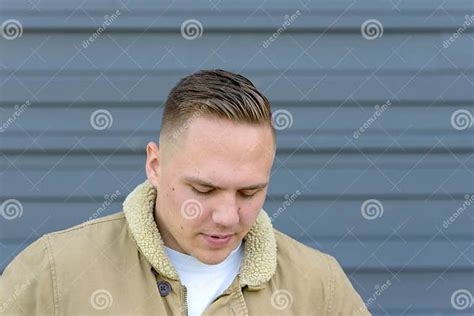 Sad Despondent Young Man With Downcast Eyes Stock Image Image Of