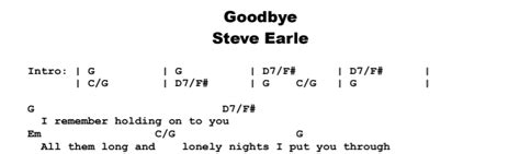 Steve Earle Goodbye Guitar Lesson Tabs And Chords Jerrys Guitar Bar