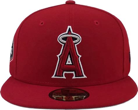 New Era 59fifty Hat Mlb Anaheim Angels 1961 Team Superb Red Fitted Cap