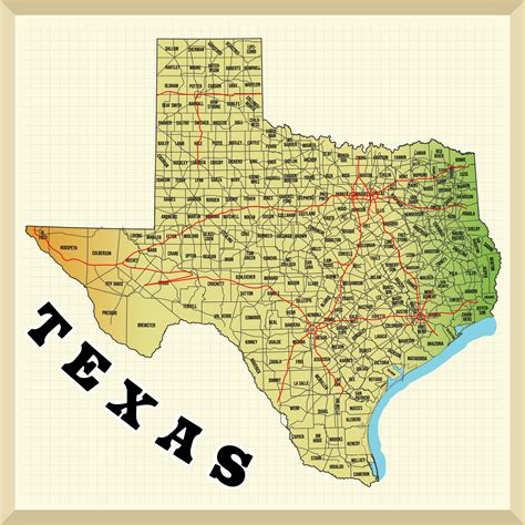 Printable Texas Map Web This Map Shows Cities Towns Counties