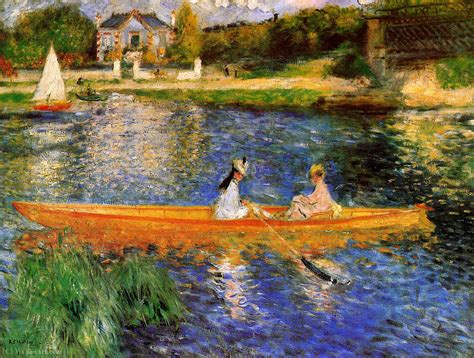 Bords De La Seine à Asnières Huile De Pierre Auguste Renoir 1841 1919