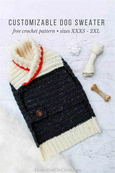 Easy Crochet Dog Sweater Free Pattern Tutorial In Nine Sizes