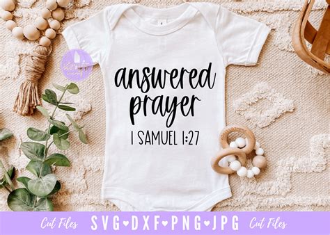 Answered Prayer SVG Little Answered Prayer svg Baby Quote | Etsy