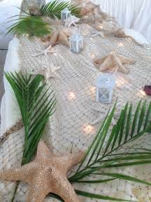 I'm looking for some creative ideas for island decor? Starfish island buffett table decor | Beach themed party ...