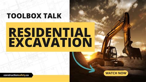 Toolbox Talk Residential Excavation Youtube