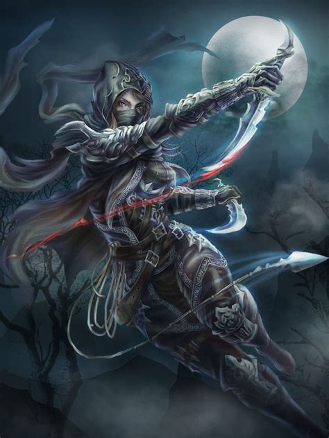fantasy assassin female assassin fantasy armor medieval fantasy dark fantasy art rogue