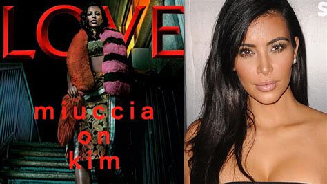 kim kardashian looks unrecognizable on love magazine cover la times