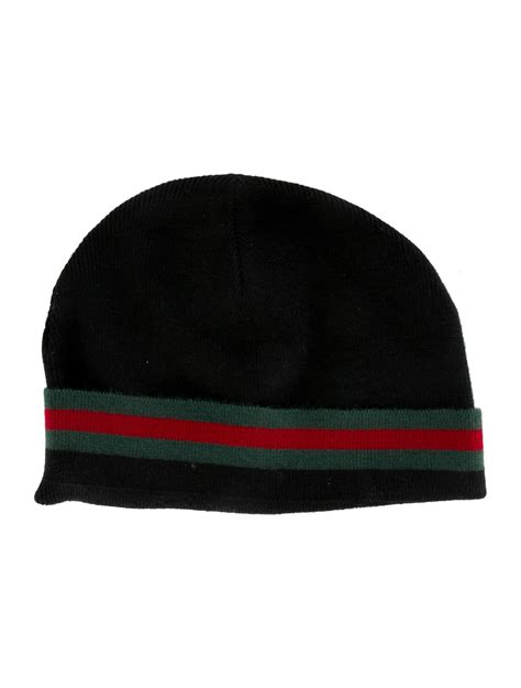 Gucci Web Wool Cashmere Knit Beanie Accessories Guc348627 The