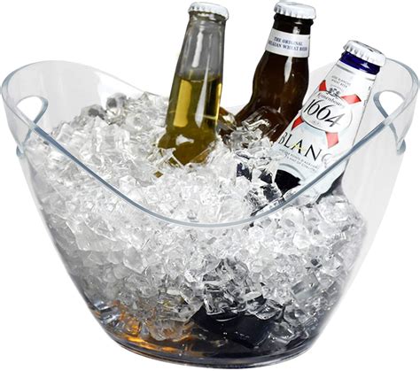 Amazon Com Yesland Ice Bucket Clear Plastic Liter Storage Tub