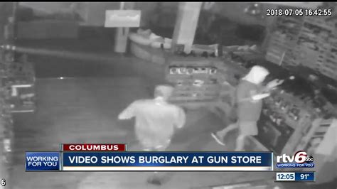 Watch Burglars Break Into Columbus Gun Store Steal Multiple Firearms