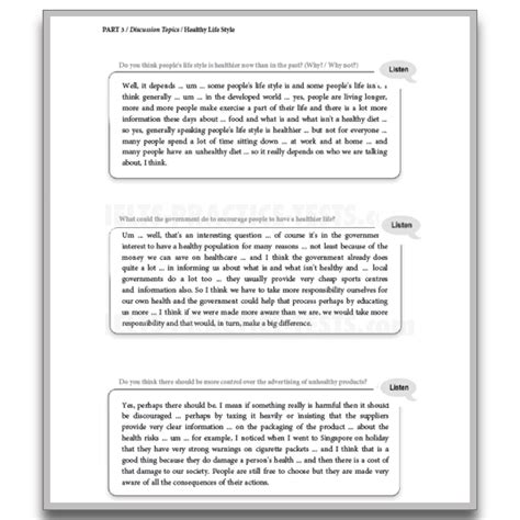 Ielts Speaking Test Part 3 Sample Questions Answers Pdf Images