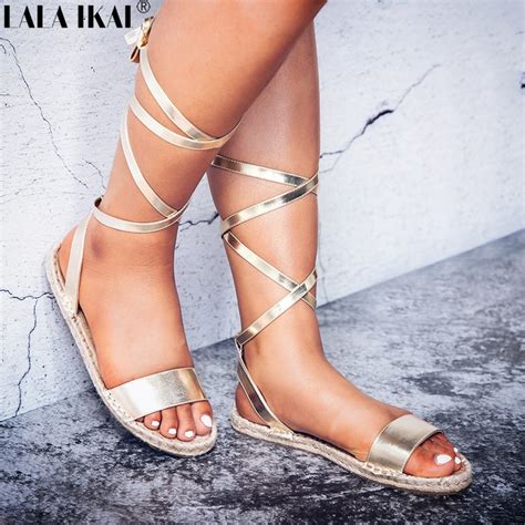 Buy Lala Ikai Sandals Women Flat Sandals Summer Ankle