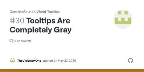 Tooltips Are Completely Gray · Issue 30 · Genuinesoundsworld Tooltips
